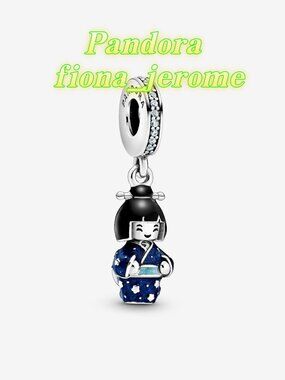 Pandora Japanese Doll in Blue Kimono Dangle Charm
